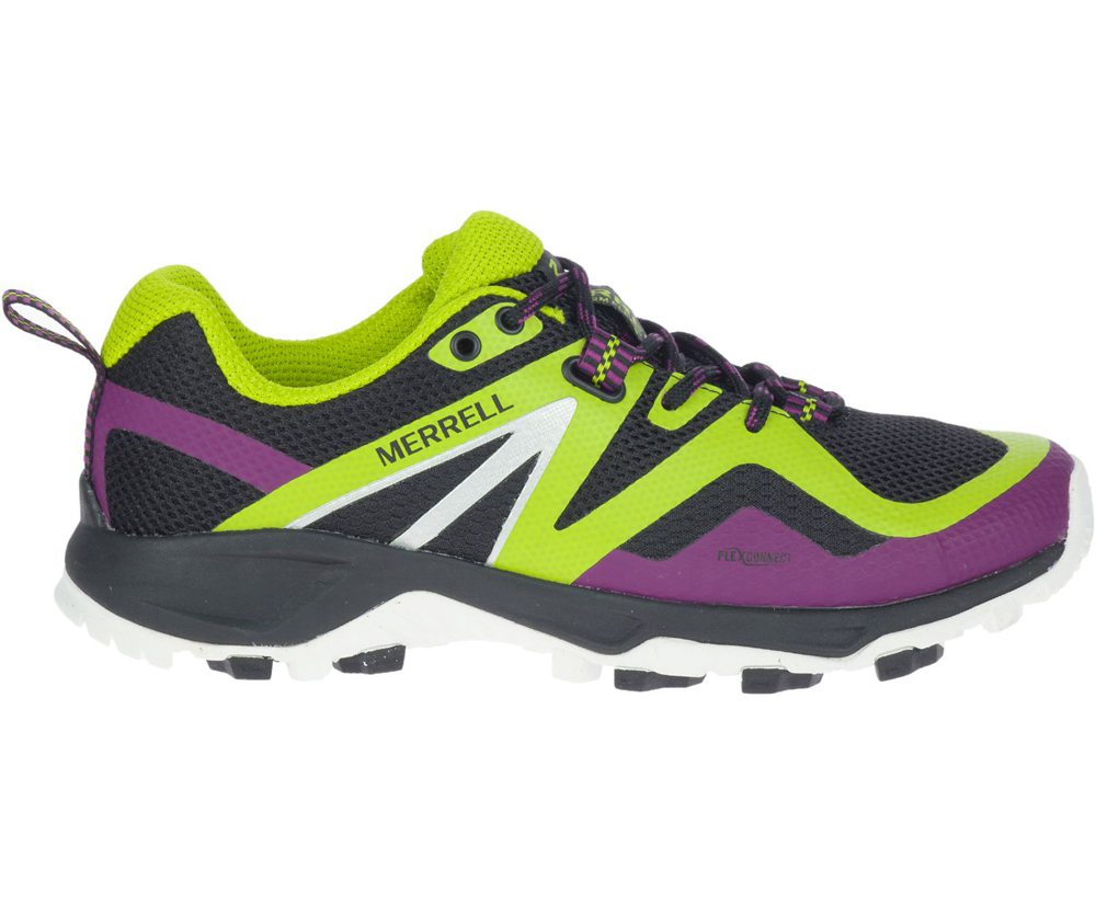 Tenis Senhora - Merrell Mqm Flex 2 - Pretas/Verdes - MVQ342869